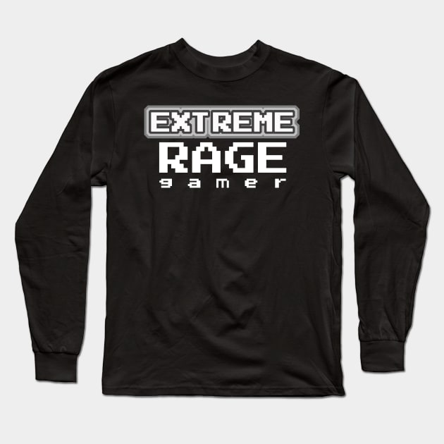 "EXTREME RAGE Gamer" Long Sleeve T-Shirt by MGleasonIllustration